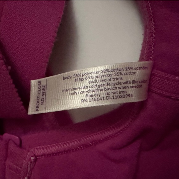 Cacique Lane Bryant Front-Close Wire-Free Bra 42DD Pink Stripe - Picture 5 of 5